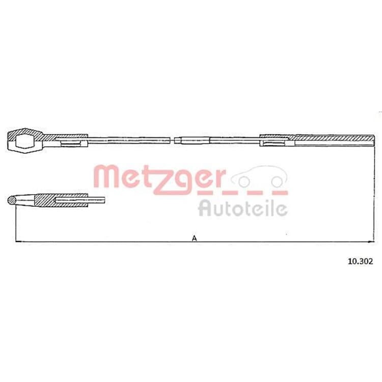 Metzger Kupplungsseil VW K?fer Metzger Kupplungsseil VW K?fer von METZGER
