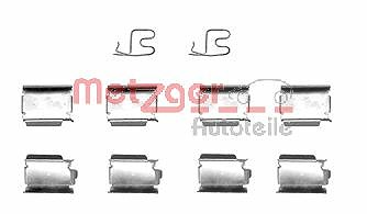 Metzger Montagesatz Bremsbeläge Scheibenbremse hinten [Hersteller-Nr. 109-1246] für Chrysler, Dodge, Fiat, Jeep, Opel von METZGER