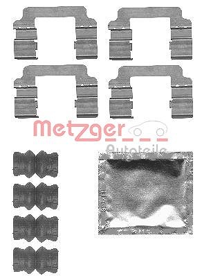 Metzger Montagesatz Bremsbeläge Scheibenbremse hinten [Hersteller-Nr. 109-1830] für Opel, Saab, Vauxhall von METZGER