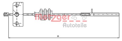 Metzger Seilzug, Feststellbremse [Hersteller-Nr. 1651.10] für Alfa Romeo, Fiat, Lancia von METZGER