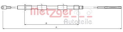 Metzger Seilzug, Feststellbremse [Hersteller-Nr. 10.4155] für BMW von METZGER