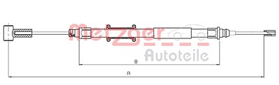 Metzger Seilzug, Feststellbremse [Hersteller-Nr. 10.4744] für Citroën, Fiat, Peugeot von METZGER