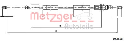 Metzger Seilzug, Feststellbremse [Hersteller-Nr. 10.4658] für Citroën von METZGER