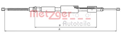 Metzger Seilzug, Feststellbremse [Hersteller-Nr. 10.4573] für Citroën, Peugeot von METZGER