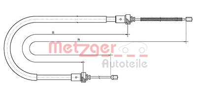 Metzger Seilzug, Feststellbremse [Hersteller-Nr. 10.6892] für Dacia von METZGER