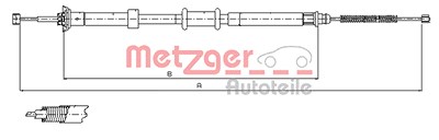 Metzger Seilzug, Feststellbremse [Hersteller-Nr. 12.0724] für Fiat von METZGER