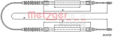 Metzger Seilzug, Feststellbremse [Hersteller-Nr. 10.4725] für Fiat von METZGER