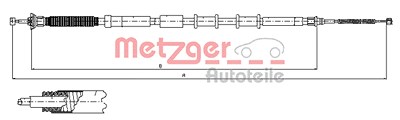 Metzger Seilzug, Feststellbremse [Hersteller-Nr. 12.0717] für Fiat von METZGER