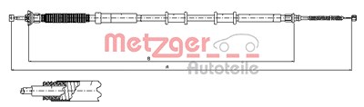 Metzger Seilzug, Feststellbremse [Hersteller-Nr. 12.0718] für Fiat von METZGER