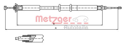 Metzger Seilzug, Feststellbremse [Hersteller-Nr. 631.20] für Fiat von METZGER