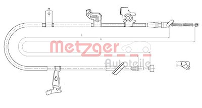 Metzger Seilzug, Feststellbremse [Hersteller-Nr. 17.5060] für Fiat, Suzuki von METZGER