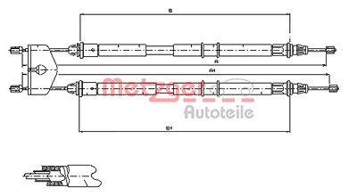Metzger Seilzug, Feststellbremse [Hersteller-Nr. 11.5453] für Ford, Mazda von METZGER