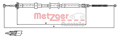 Metzger Seilzug, Feststellbremse [Hersteller-Nr. 12.0765] für Ford von METZGER