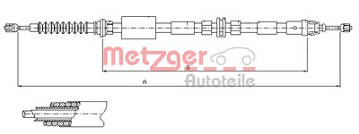 Metzger Seilzug, Feststellbremse [Hersteller-Nr. 11.5511] für Ford von METZGER