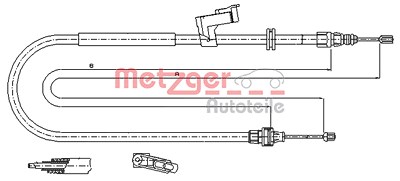 Metzger Seilzug, Feststellbremse [Hersteller-Nr. 11.5494] für Ford von METZGER