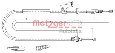 Metzger Seilzug, Feststellbremse [Hersteller-Nr. 11.5495] für Ford von METZGER
