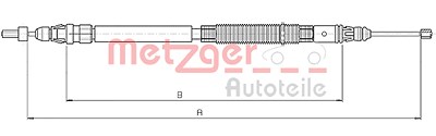 Metzger Seilzug, Feststellbremse [Hersteller-Nr. 10.4664] für Citroën von METZGER