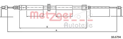 Metzger Seilzug, Feststellbremse [Hersteller-Nr. 10.6794] für Renault von METZGER