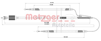 Metzger Seilzug, Feststellbremse [Hersteller-Nr. 11.5845] für Opel von METZGER