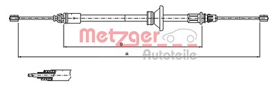 Metzger Seilzug, Feststellbremse [Hersteller-Nr. 11.6801] für Nissan, Opel, Renault von METZGER