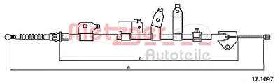 Metzger Seilzug, Feststellbremse [Hersteller-Nr. 17.1097] für Toyota von METZGER