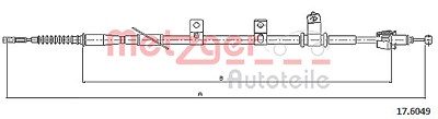 Metzger Seilzug, Feststellbremse [Hersteller-Nr. 17.6049] für Kia von METZGER