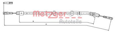 Metzger Seilzug, Feststellbremse [Hersteller-Nr. 10.9513] für Mercedes-Benz von METZGER