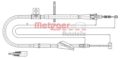 Metzger Seilzug, Feststellbremse [Hersteller-Nr. 11.5741] für Opel von METZGER
