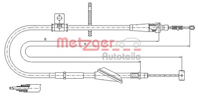 Metzger Seilzug, Feststellbremse [Hersteller-Nr. 11.5745] für Opel von METZGER
