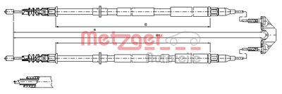 Metzger Seilzug, Feststellbremse [Hersteller-Nr. 11.5950] für Opel von METZGER