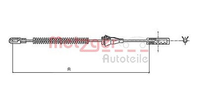 Metzger Seilzug, Feststellbremse [Hersteller-Nr. 11.5959] für Opel von METZGER