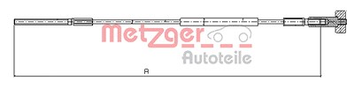 Metzger Seilzug, Feststellbremse [Hersteller-Nr. 11.5936] für Opel von METZGER