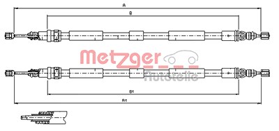 Metzger Seilzug, Feststellbremse [Hersteller-Nr. 11.6797] für Renault von METZGER