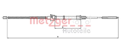 Metzger Seilzug, Feststellbremse [Hersteller-Nr. 10.7136] für Seat, VW von METZGER