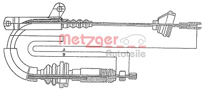 Metzger Seilzug, Feststellbremse [Hersteller-Nr. 10.817] für Volvo von METZGER