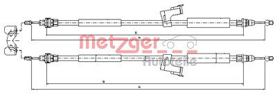 Metzger Seilzug, Feststellbremse [Hersteller-Nr. 10.8225] für Volvo von METZGER