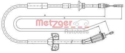 Metzger Seilzug, Feststellbremse [Hersteller-Nr. 10.8066] für Volvo von METZGER