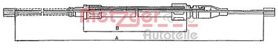 Metzger Seilzug, Feststellbremse [Hersteller-Nr. 10.745] für VW von METZGER