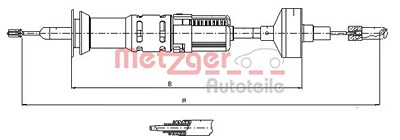 Metzger Seilzug, Kupplungsbetätigung [Hersteller-Nr. 10.3412] für Seat, VW von METZGER