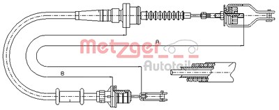Metzger Seilzug, Kupplungsbetätigung [Hersteller-Nr. 18.0071] für Nissan von METZGER