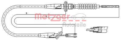 Metzger Seilzug, Kupplungsbetätigung [Hersteller-Nr. 11.2535] für Opel von METZGER