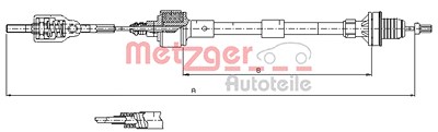 Metzger Seilzug, Kupplungsbetätigung [Hersteller-Nr. 11.2533] für Opel von METZGER