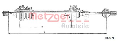 Metzger Seilzug, Kupplungsbetätigung [Hersteller-Nr. 10.2371] für Renault von METZGER