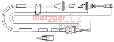 Metzger Seilzug, Kupplungsbetätigung [Hersteller-Nr. 18.6112] für Suzuki von METZGER