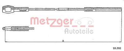 Metzger Seilzug, Kupplungsbetätigung [Hersteller-Nr. 10.302] für VW von METZGER