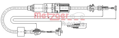Metzger Seilzug, Kupplungsbetätigung [Hersteller-Nr. 10.3442] für VW von METZGER