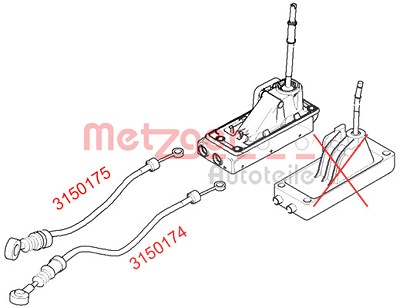 Metzger Seilzug, Schaltgetriebe [Hersteller-Nr. 3150175] für Mini von METZGER