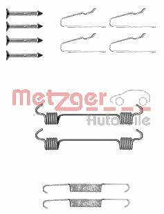 Metzger Zubehörsatz, Feststellbremsbacken [Hersteller-Nr. 105-0808] für Chrysler, Ford Usa, Jeep, Lancia, Mercedes-Benz von METZGER