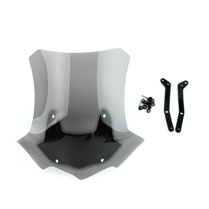 MEUIXT Kompatibel mit F750GS 2018 2019 2020 2021 2022 2023 Windschutzscheibenhalterungsschutz F 750gs Motorrad-Windschutzscheibe Universal-Windschutzscheibe(Smoke) von MEUIXT