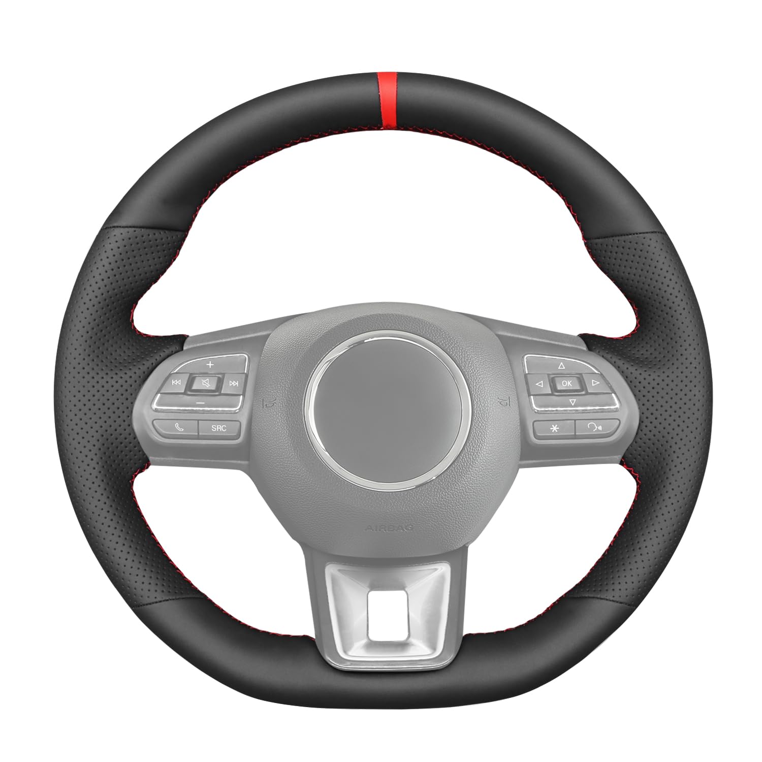 MEWANT Auto Lenkradbezug für MG ZS EV HS MG3 MG5 MG6 EZS 2018–2023 Naht Kunstleder rutschfest Perfekte Passform MEWANT Auto Lenkradbezug für MG ZS EV HS MG3 MG5 MG6 EZS 2018–2023 Naht Kunstleder rutschfest Perfekte Passform von MEWANT